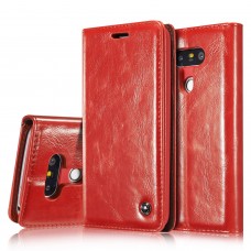 LG G5 - Caseme Vintage Luxury Slim Flip PU Leather Wallet Protective Phone Cover Case - Red